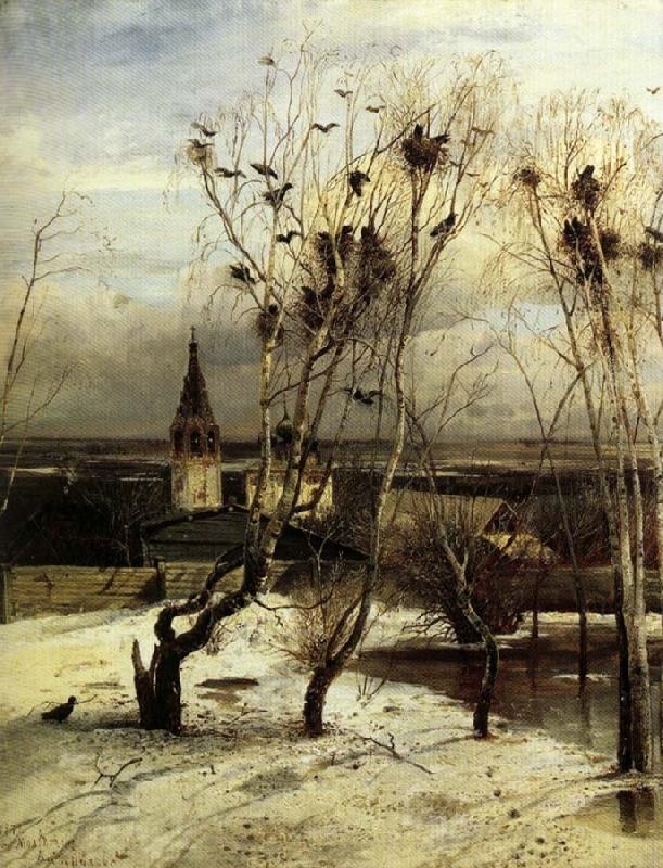 Aleksei Savrasov The Crows are Back Norge oil painting art